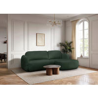 ECKSOFA VELU Grün Chenille  - Schwarz/Grün, Design, Textil (270/175cm) - MID.YOU