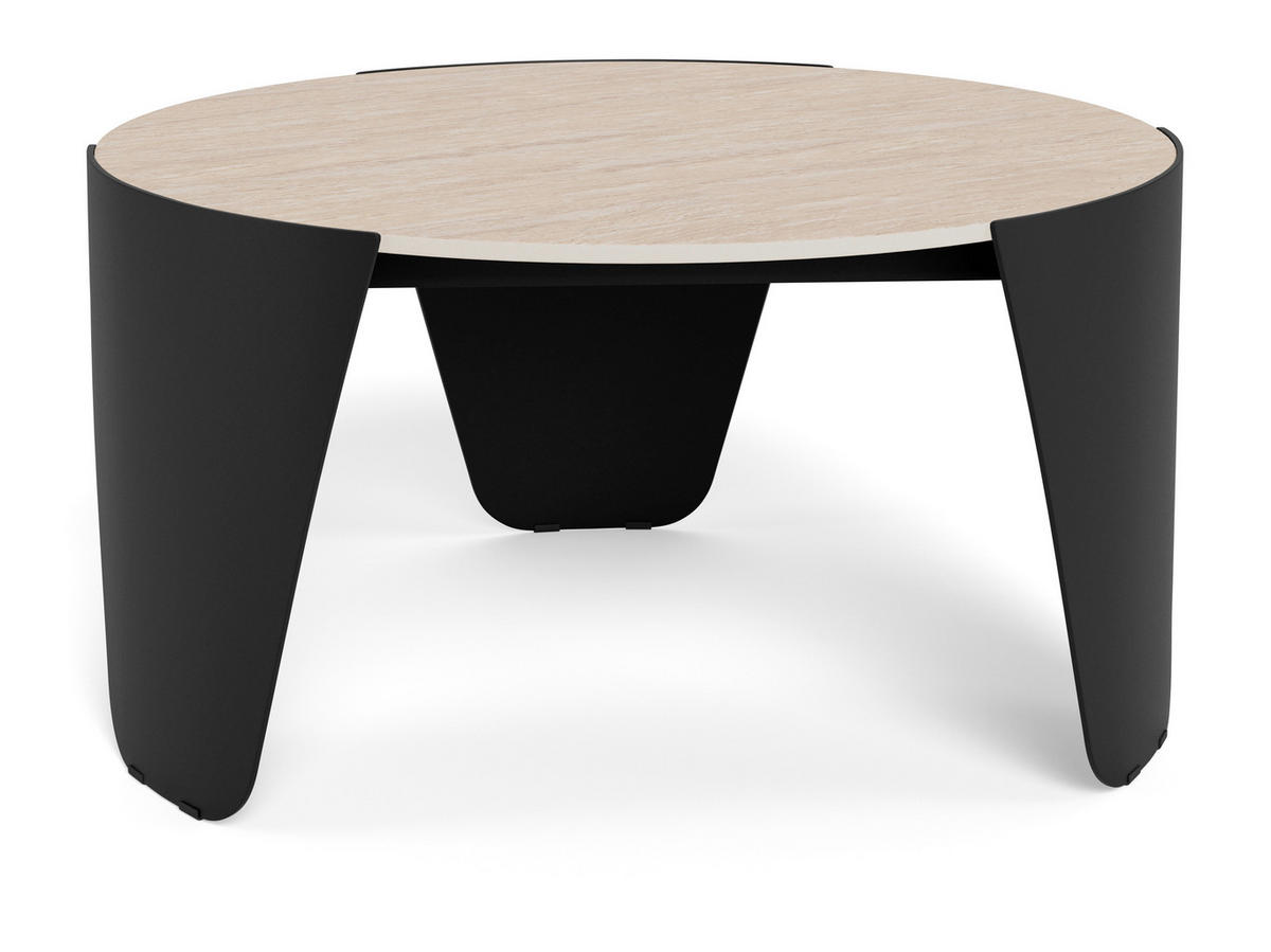 COUCHTISCH ALTEA 80/80/42 cm Schwarz, Beige  - Beige/Schwarz, Design, Keramik/Metall (80/80/42cm) - MID.YOU