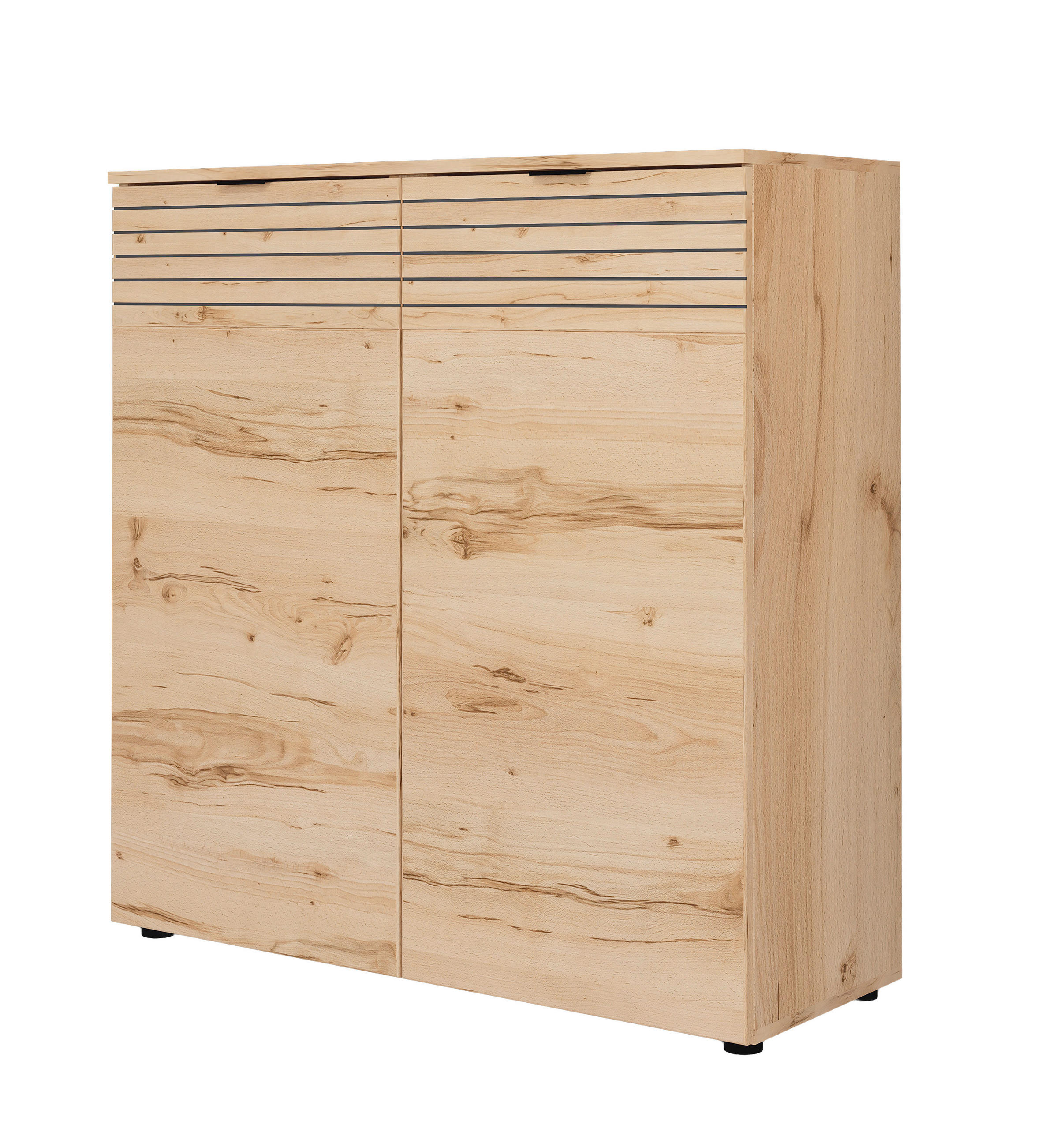 SCHUHSCHRANK Buchefarben  - Buchefarben/Schwarz, Design, Holzwerkstoff/Metall (100/103/38cm) - MID.YOU