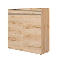 SCHUHSCHRANK Buchefarben  - Buchefarben/Schwarz, Design, Holzwerkstoff/Metall (100/103/38cm) - MID.YOU