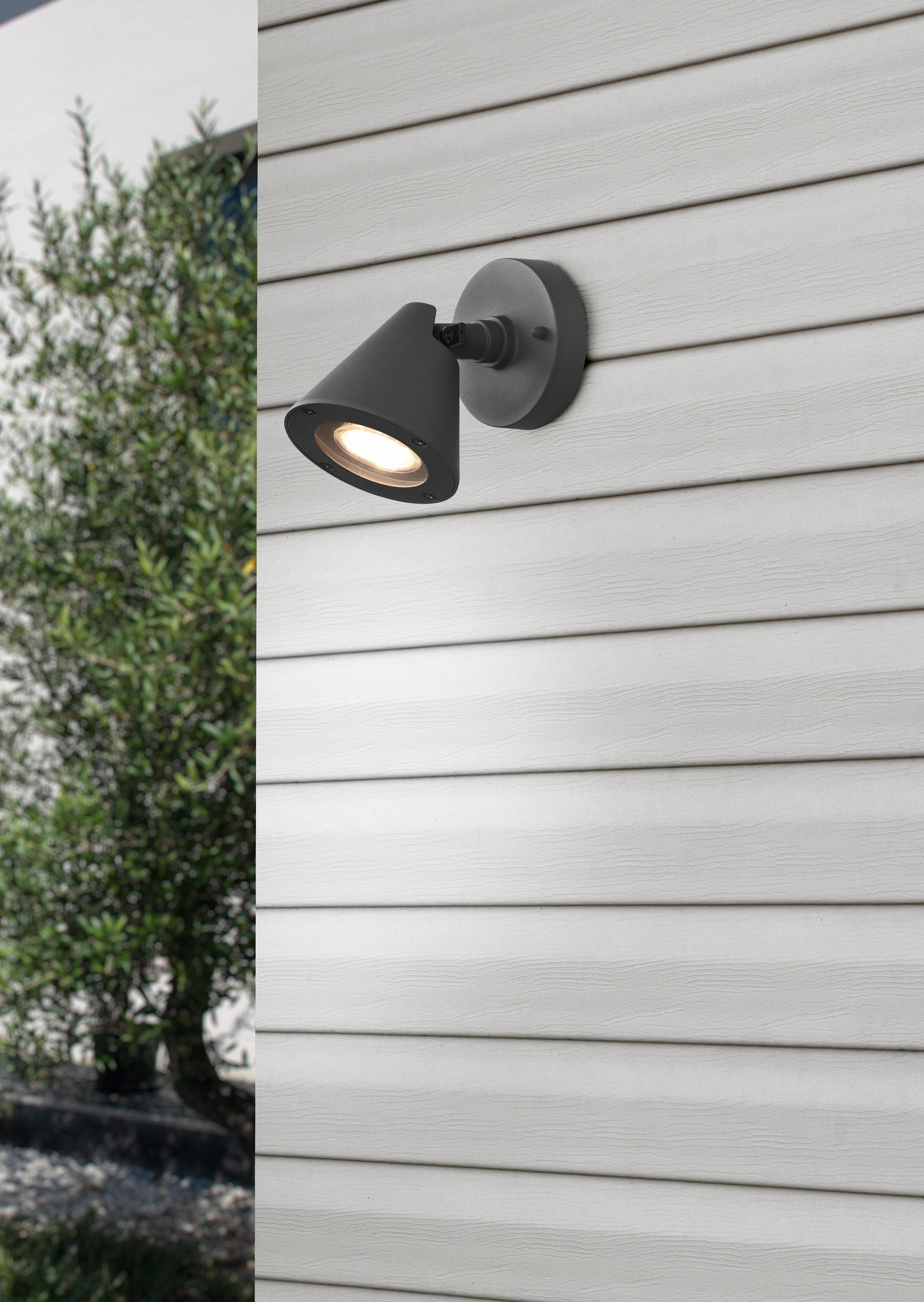 AUSSENWANDLEUCHTE - Anthrazit, Basics, Metall (14,0/10,0/16,0cm) - Trio Leuchten