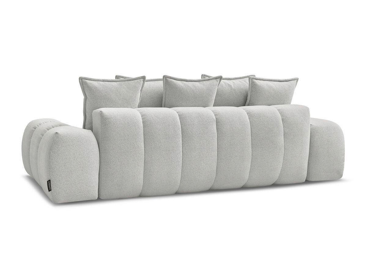 3-SITZER-SOFA EVEREST Flachgewebe Hellgrau  - Hellgrau/Schwarz, MODERN, Kunststoff/Textil (278/90/115cm)