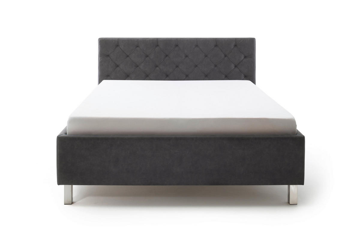 POLSTERBETT 180/200 cm  in Anthrazit  - Anthrazit, Modern, Holzwerkstoff/Textil (180/200cm) - Xora