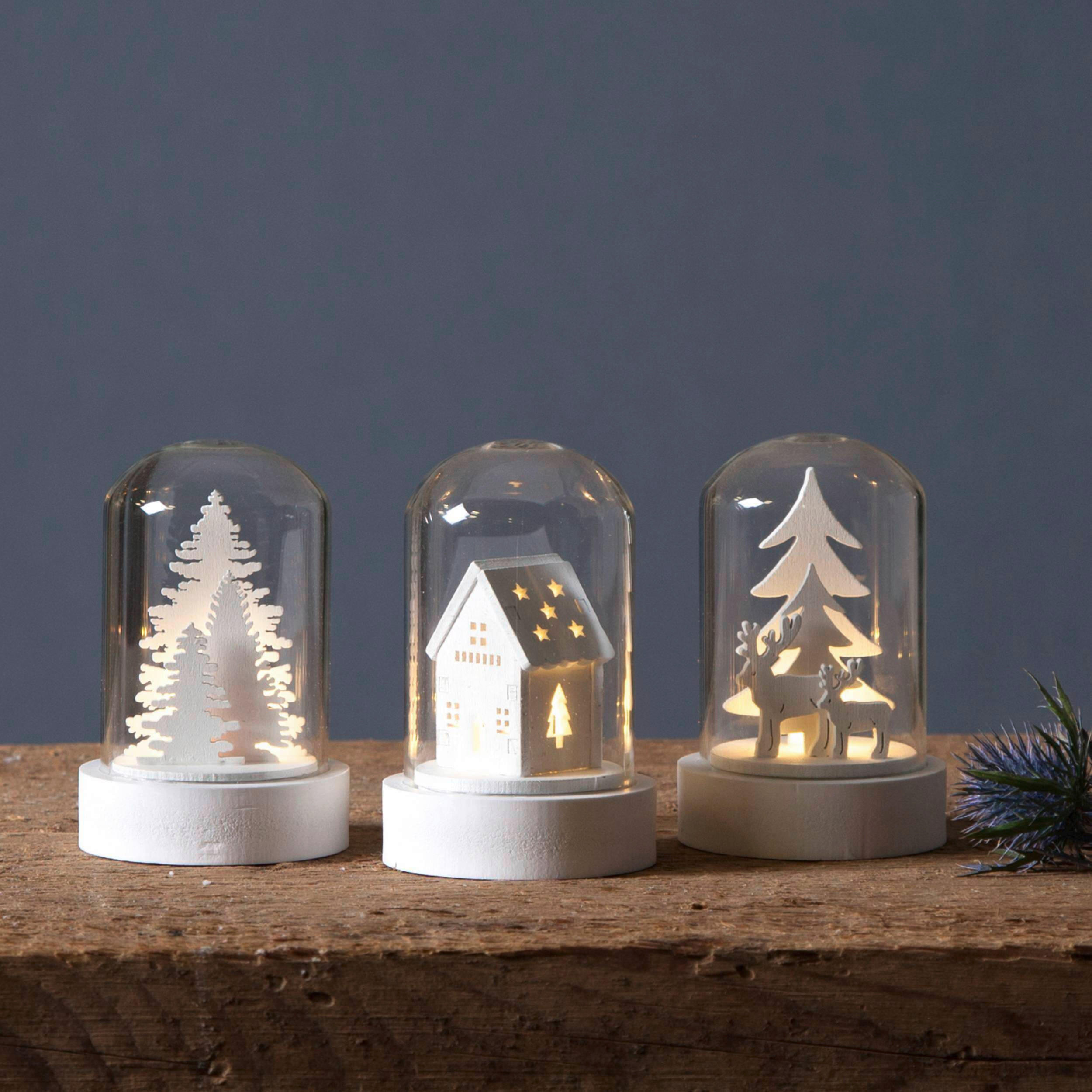 LED-DEKOLEUCHTE 5,5/8,5 cm   - Klar/Weiß, Basics, Glas/Holz (5,5/8,5cm) - Eglo