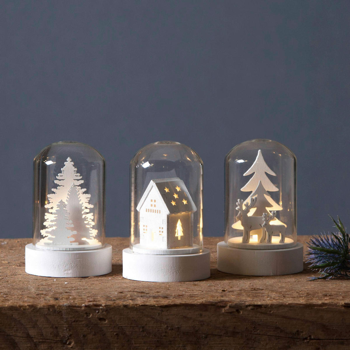 LED-DEKOLEUCHTE  - Klar/Weiß, Basics, Glas/Holz (5,5/8,5cm) - Eglo