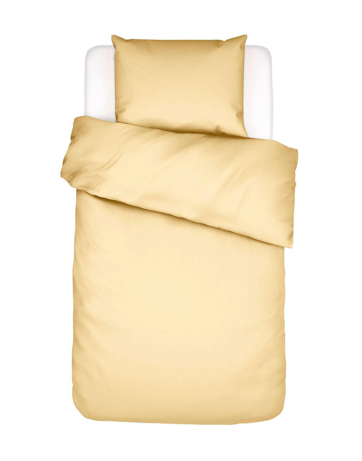 BETTWÄSCHE MINTE Satin 155/220 cm  - Gelb, Basics, Textil (155/220cm) - Essenza
