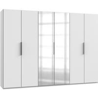 DREHTÜRENSCHRANK in Weiss  - Chromfarben/Weiss, Modern, Holzwerkstoff (300/216/58cm) - MID.YOU