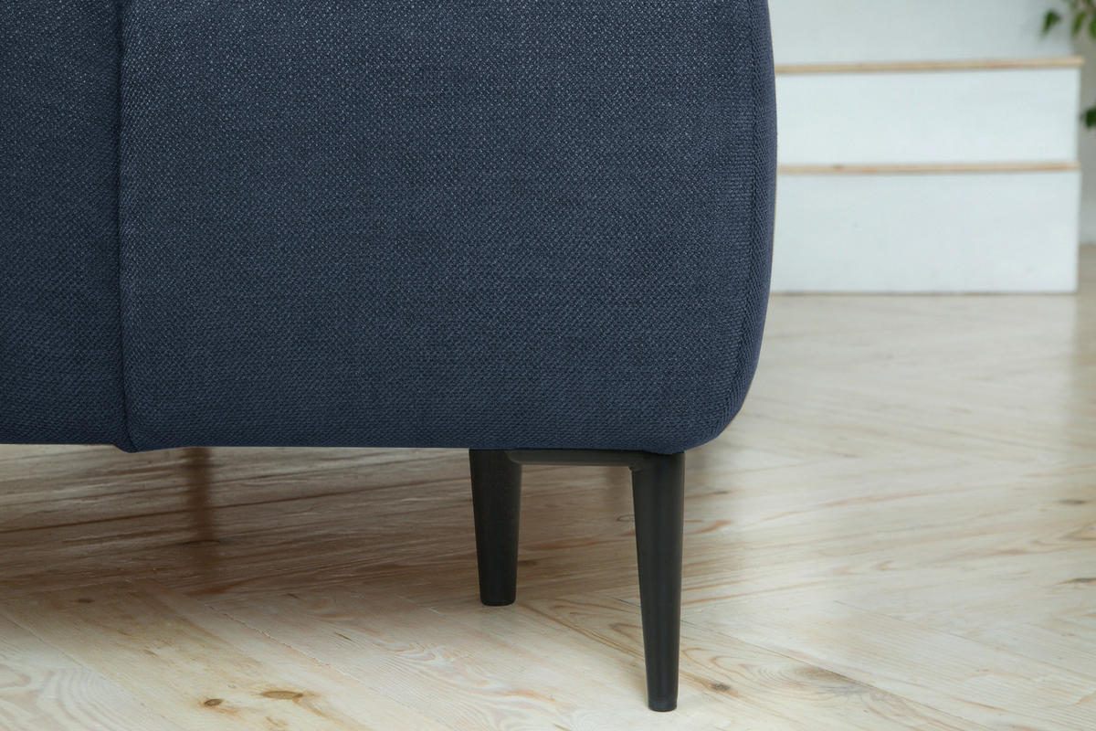 CANAPEA EXTENSIBILĂ textil albastru închis  - albastru închis/negru, Modern, metal/textil (204/90/95cm) - Hom`in