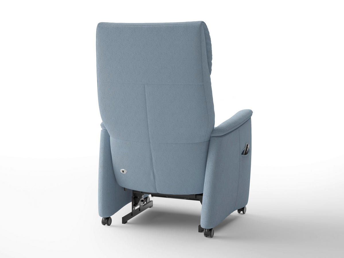 RELAXAČNÉ KRESLO, textil, svetlomodrá - svetlomodrá/čierna, Basics, textil/plast (76/114/84cm) - Sit & More