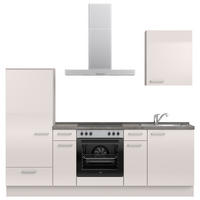 KÜCHENLEERBLOCK 240 cm   in Schieferfarben, Hellgrau  - Schieferfarben/Edelstahlfarben, MODERN, Holzwerkstoff/Metall (240cm) - Nobilia