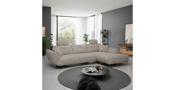 KOPFSTÜTZE - Taupe, KONVENTIONELL, Textil (55/28/18cm) - Hom`in