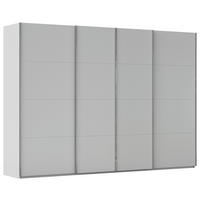 SCHWEBETÜRENSCHRANK 316/235/68 cm,  in Seidengrau, 4 Tür(en)  - Chromfarben/Seidengrau, Design, Holzwerkstoff/Metall (316/235/68cm) - Novel