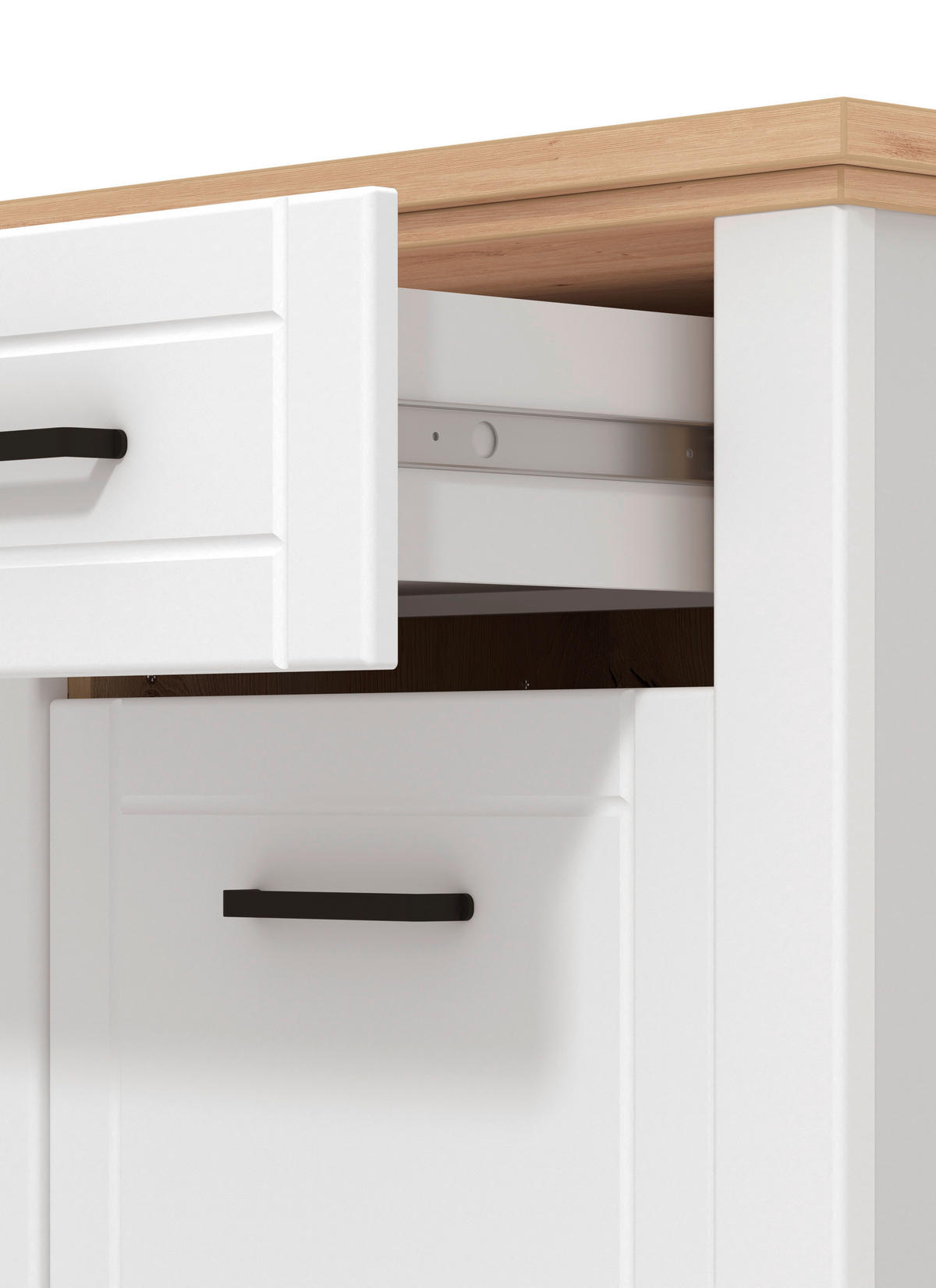GARDEROBE 5-teilig  in 260/194,5/41 cm  - Weiß/Eiche Artisan, Basics, Holzwerkstoff (260/194,5/41cm) - Carryhome