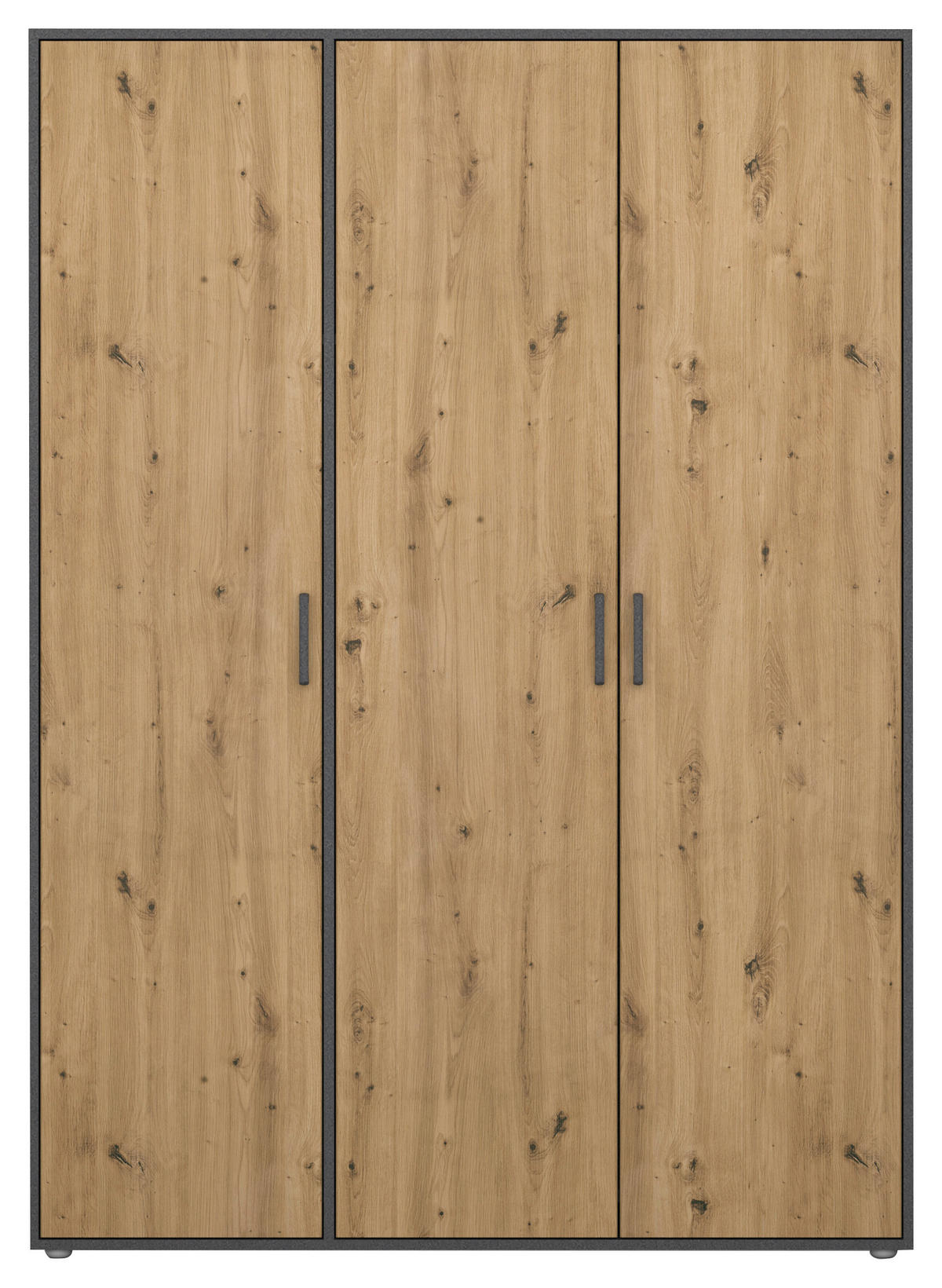DREHTÜRENSCHRANK in Grau, Eiche Artisan  - Eiche Artisan/Grau, Modern, Holzwerkstoff/Kunststoff (140/194/53cm) - Rauch Möbel