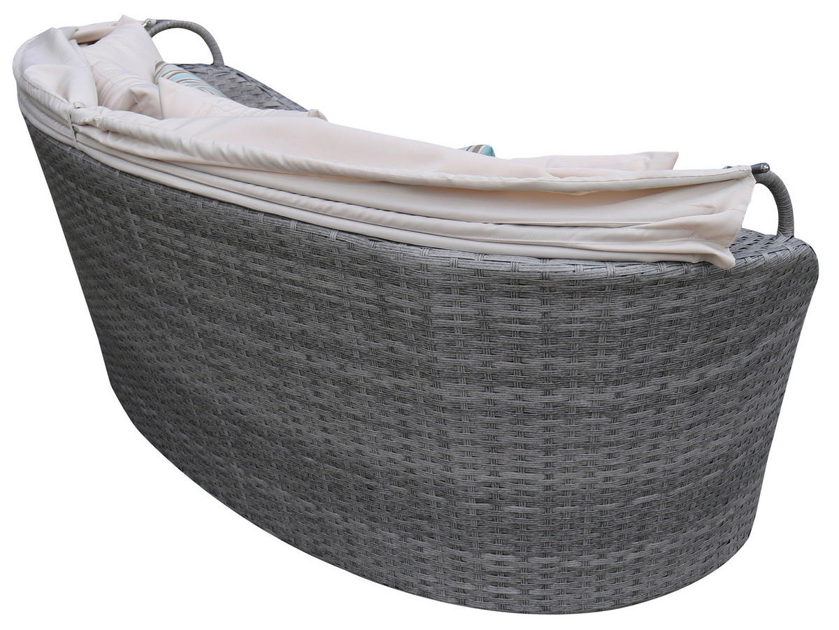Pat terasă 220/154/140 cm  - maro deschis, Konventionell, plastic/metal (220/154/140cm) - Ambia Garden