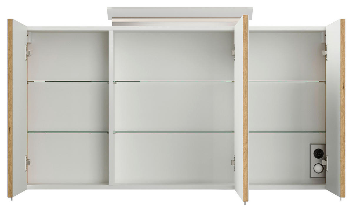 BADEZIMMER 5-teilig  in 100 cm  - Eichefarben/Weiß, Basics, Keramik/Holzwerkstoff (100cm) - MID.YOU