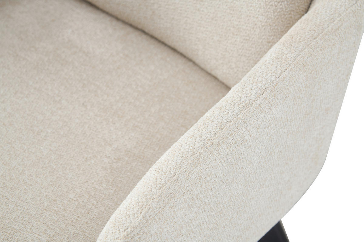 STUHL-SET 2 Stück  in Webstoff  - Anthrazit/Creme, MODERN, Textil (53/87/62cm) - MID.YOU