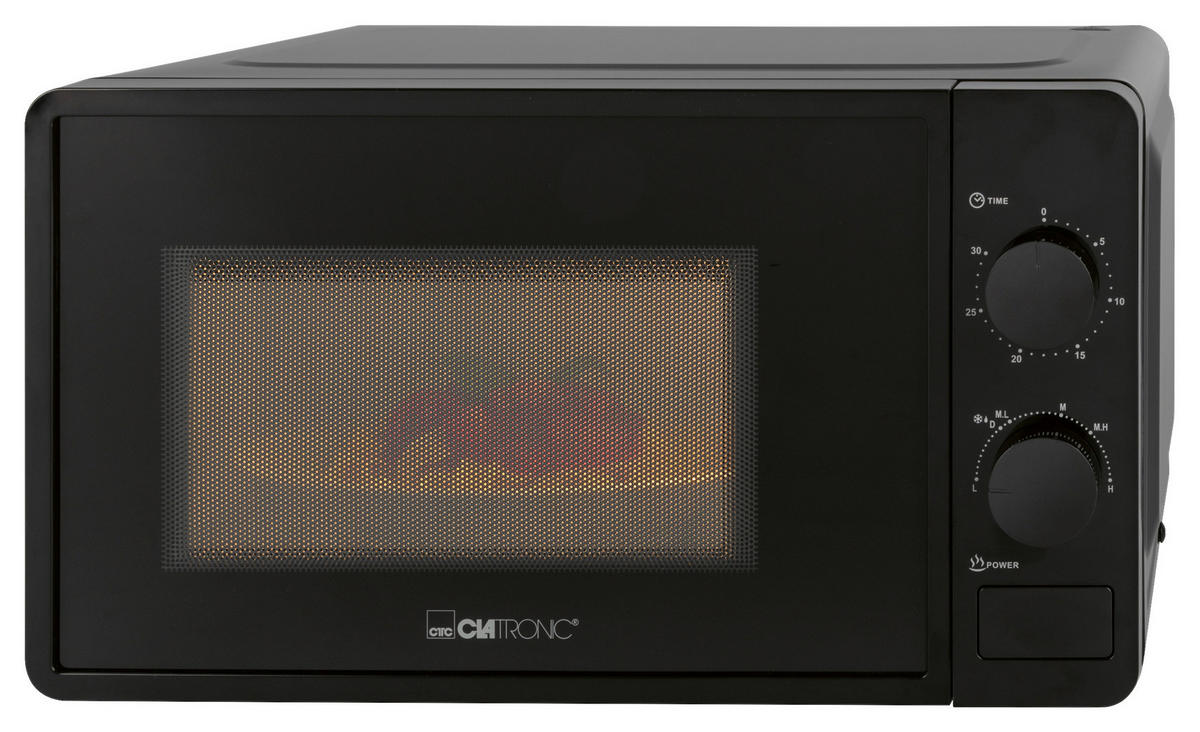 MIKROWELLE MW 791 schwarz 20L 700W  - Schwarz, Basics, Kunststoff (45/25,5/34,5cm) - Clatronic