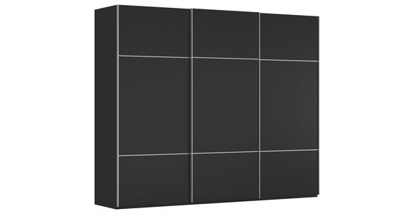 SCHWEBETÜRENSCHRANK 242/223/68 cm 3-türig Schwarz - Alufarben/Schwarz, KONVENTIONELL, Holzwerkstoff/Metall (242/223/68cm) - Novel