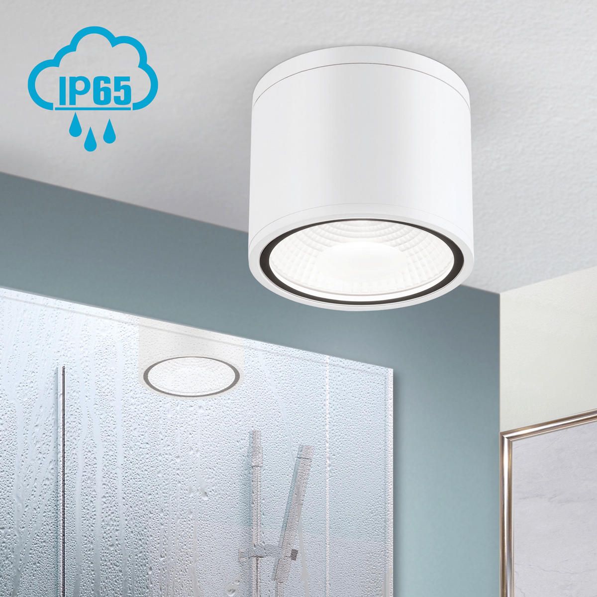 LED-BADEZIMMER-DECKENLEUCHTE Sputnik 14,5/12 cm   - Goldfarben, Basics, Glas/Metall (14,5/12cm)