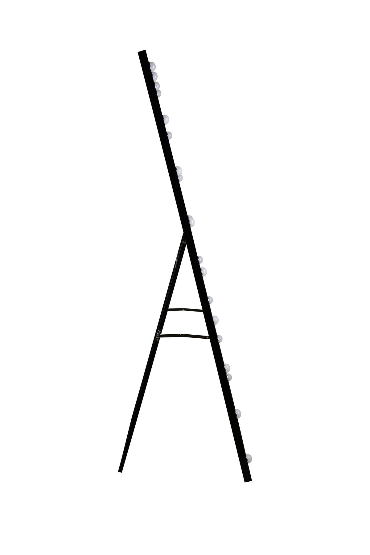 STOJACÍ ZRCADLO, 50/155/4,5 cm  - černá, Moderní, kov/sklo (50/155/4,5cm)
