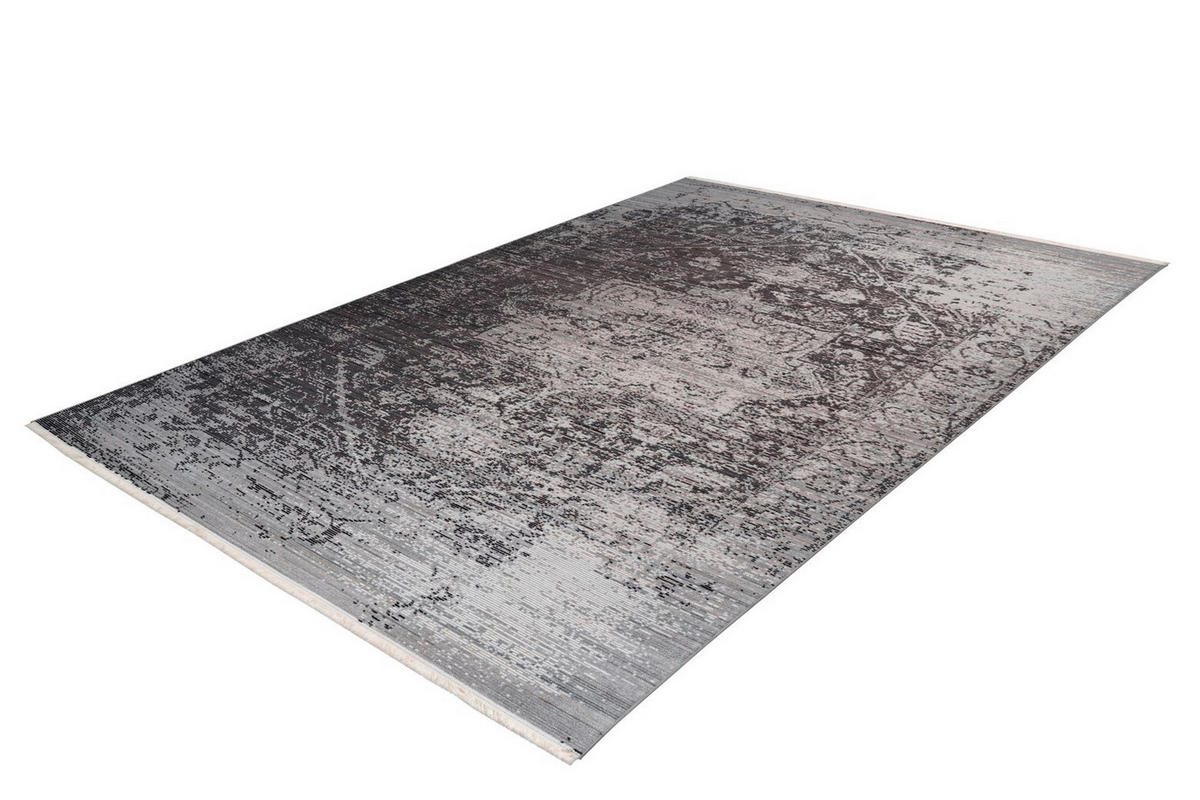 WEBTEPPICH 160/230 cm Baroque Anthrazit  - Anthrazit, Basics, Textil (160/230cm) - Novel