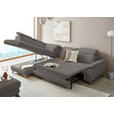 ECKSOFA in Flachgewebe Graubraun  - Eichefarben/Graubraun, MODERN, Holz/Textil (212/287cm) - Valnatura