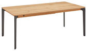 ESSTISCH 190/100/75 cm Wildeiche furniert Holz, Metall Anthrazit, Wildeiche rechteckig  - Wildeiche/Anthrazit, Design, Holz/Metall (190/100/75cm) - Venjakob