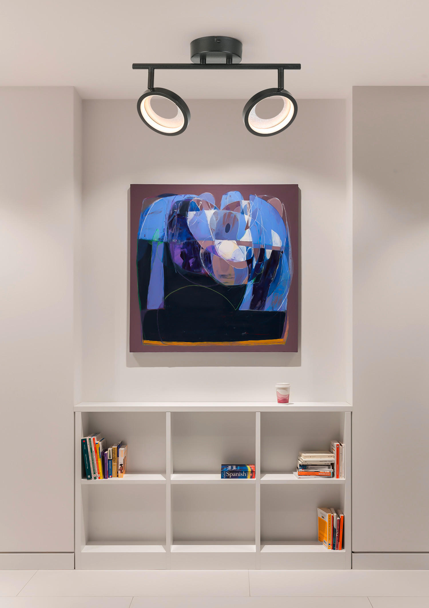 LED-STRAHLER Granada 35/12/19 cm   - Schwarz/Alufarben, Basics, Kunststoff/Metall (35/12/19cm) - Novel