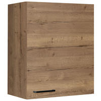 KÜCHENOBERSCHRANK 60/72/35 cm  in Eiche dunkel  - Eiche dunkel/Schwarz, MODERN, Holzwerkstoff/Metall (60/72/35cm) - Nobilia