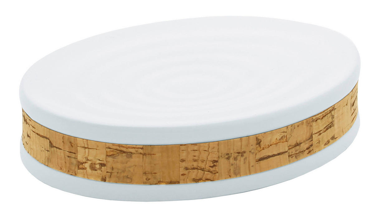 SZAPPANTARTÓ fa, kerámia  - barna/fehér, Basics, fa/kerámia (13,5/3/10cm) - Sadena