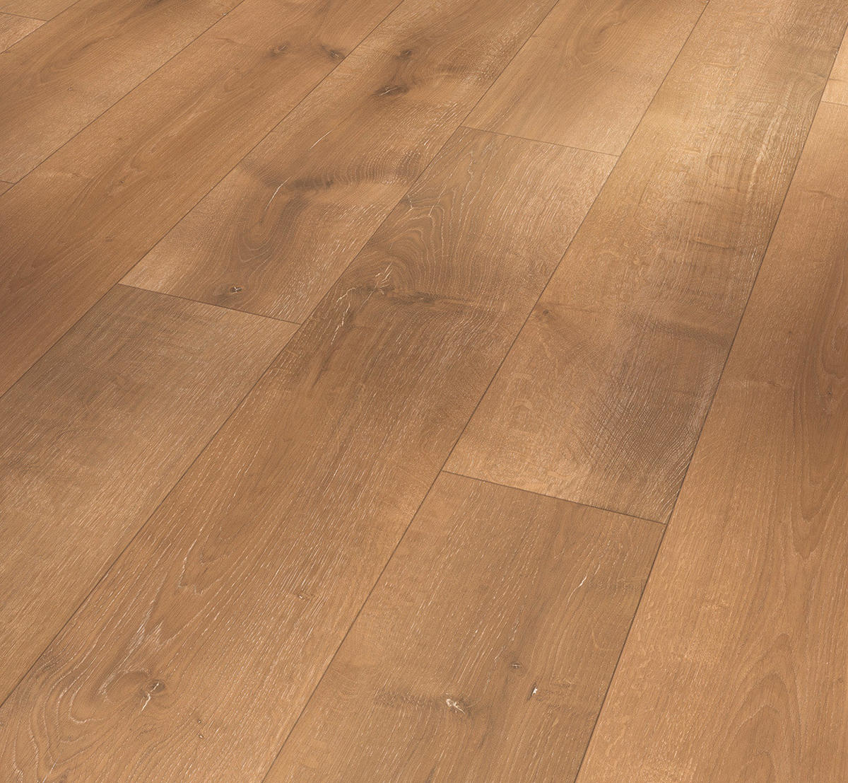 LAMINATBODEN Laminat Basic 400  per  m² - Eichefarben, Basics, Holzwerkstoff (128.5/19.4/0.8cm) - Parador