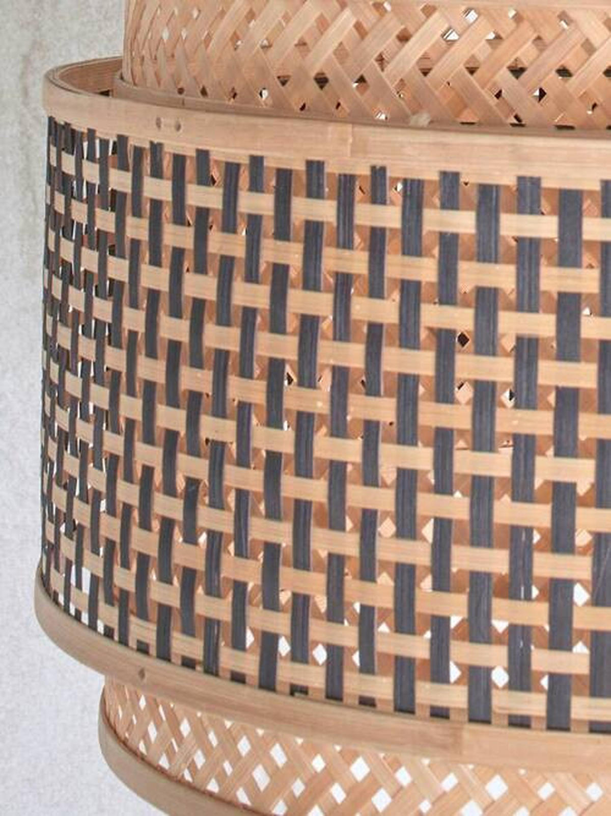 TAKLAMPA GOOD&MOJO  40/25 cm  - svart/naturfärgad, Trend, trä (40/25cm) - Good & Mojo