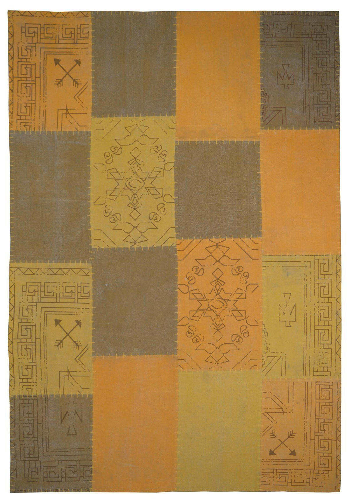 FLACHWEBETEPPICH 120/170 cm Lyrical Gelb, Multicolor  - Gelb/Multicolor, Basics, Textil (120/170cm) - Novel