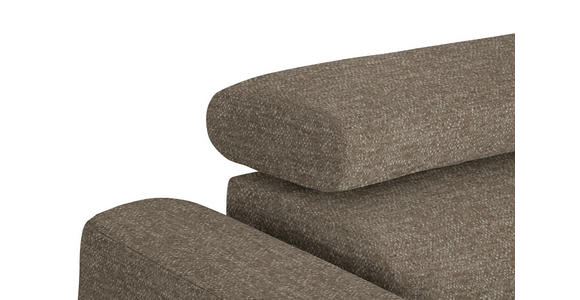 ECKSOFA in Chenille Hellbraun 280/205 cm - Hellbraun/Schwarz, Design, Textil/Metall (280/205cm) - Xora