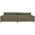 ECKSOFA in Feincord Olivgrün  - Schwarz/Olivgrün, Design, Textil/Metall (207/293cm) - Dieter Knoll