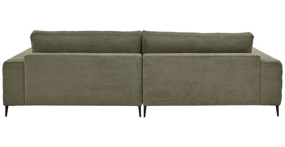 ECKSOFA in Feincord Olivgrün  - Schwarz/Olivgrün, Design, Textil/Metall (207/293cm) - Dieter Knoll