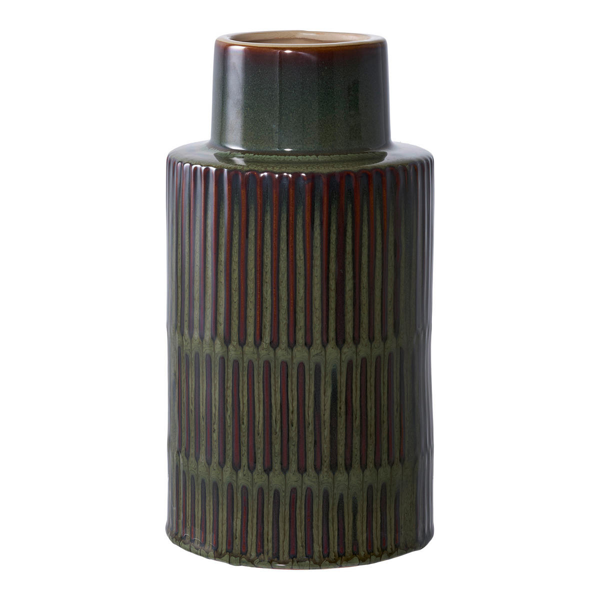 VASE  - Braun/Grün, Design, Keramik (16/30/16cm)