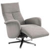 DREHSTUHL  in Flachgewebe Silberfarben  - Chromfarben/Silberfarben, Konventionell, Textil/Metall (75/112/82cm) - Sit & More