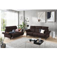 2-SITZER-SOFA in Leder Dunkelbraun  - Dunkelbraun/Schwarz, KONVENTIONELL, Leder/Metall (178/103/95cm) - Dieter Knoll