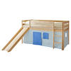 SPIELBETT Kiefer massiv 90/200 cm Kieferfarben, Hellblau, Dunkelblau  - Dunkelblau/Kieferfarben, Natur, Holz (90/200cm) - MID.YOU