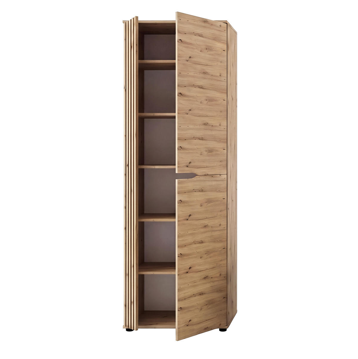 GARDEROBENSCHRANK  in 65/191/37 cm  - Schwarz/Eiche Artisan, Design, Holzwerkstoff/Kunststoff (65/191/37cm) - MID.YOU
