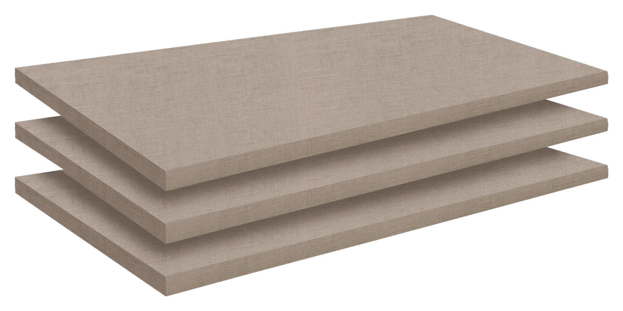 EINLEGEBODENSET 63/1,6/45 cm 3-teilig Grau  - Grau, MODERN, Holzwerkstoff (63/1,6/45cm) - Boxxx
