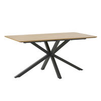 ESSTISCH in Holz 160/90/75 cm   - Naturfarben, MODERN, Holz/Metall (160/90/75cm) - Livetastic