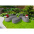 LOUNGEHOCKER beschichtet Stahl - Schwarz/Grau, Design, Textil/Metall (106/37/64cm) - Ambia Garden