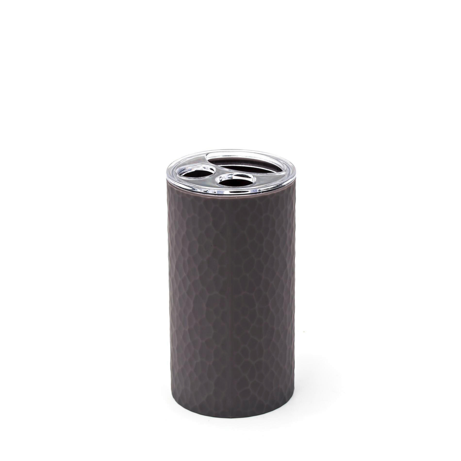 ZAHNPUTZBECHER Kunststoff  - Dunkelgrau, Basics, Kunststoff (7/12/7cm) - Sadena