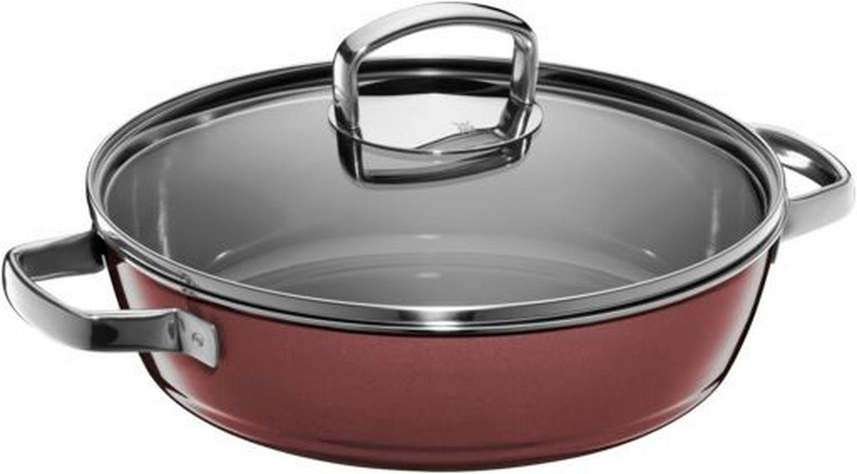 SCHMORPFANNE 24 cm  - Platinfarben, Basics, Glas/Metall (24cm) - WMF