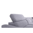 ECKSOFA Grau Velours  - Schwarz/Grau, KONVENTIONELL, Textil/Metall (255/217cm) - Carryhome