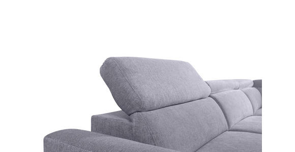 ECKSOFA Grau Velours  - Schwarz/Grau, KONVENTIONELL, Textil/Metall (255/217cm) - Carryhome