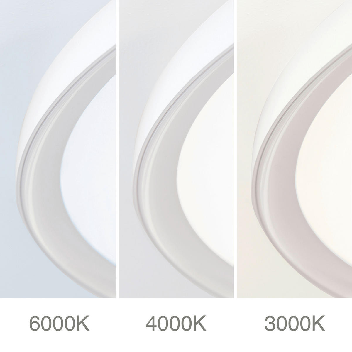 LED-DECKENLEUCHTE Gamma 60/6,0 cm   - Weiß, Basics, Kunststoff/Metall (60/6,0cm)